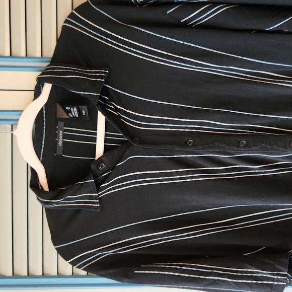 Claiborne Black & White Button Down Top - Picture 1 of 10